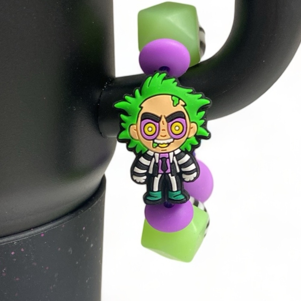 Glow-In the Dark BeetleJuice Tumbler Handle Charm